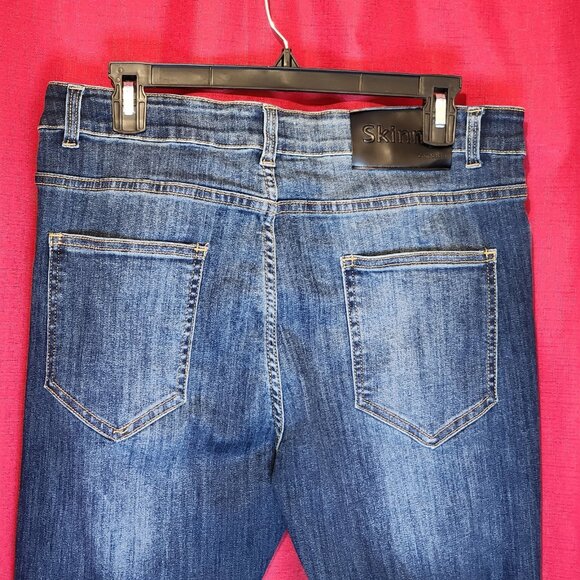 Skinny Fit Women's Jeans Distressed Blue Size 34 - Picture 6 of 16